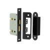 Jedo Kontrax Bathroom locks with Square Forend & Radiused Strike Plate 76mm Black - By Frelan Hardware - JL460BL
