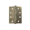 Atlantic Ball Bearing Hinges Grade 13 Fire Rated 4" x 3" x 3mm - Matt Antique Brass (Pair)
