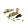Satin Brass Beehive Quadrant Fastener - Narrow