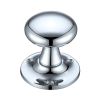 Zoo Hardware Mushroom Mortice Knob Furniture 60mm Rose dia. - Polished Chrome