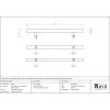 Satin Marine SS (316) 0.6m Offset T Bar Handle B2B 32mm Ø