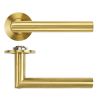 Zoo Hardware Lugano Lever on 4mm Round Slim Sprung Rose - PVD Satin Brass