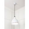 White Gloss Brindley Pendant in Flock
