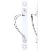 Zoo Hardware Cast Brass Pull Handle with Art Nouveau Backplate - Left Handed - 377 x 42mm - Chrome