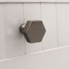 Hexagonal Cupboard Knob Gunmetal Grey