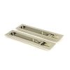 Polished Nickel 250mm Plain Rectangular Pull - Privacy Set