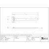 Black Textured 18" Cast T Hinge (pair)