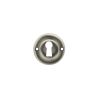 Old English Solid Brass Open Key Hole Escutcheons - Matt Gun Metal (Pair)