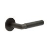 CR-102 Dark Bronze Fixed Dead Round Rose Door Handle - By Frelan Hardware - CR-102A3DB