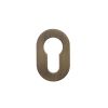 Zoo Hardware Euro Profile Escutcheon - Rosso Mini - 50 x 32 x 3 - Antique Brass