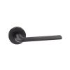 Forme Milly Lever Door Handle on Minimal Round Rose - Matt Black (Pair)