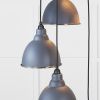 Smooth Nickel Brindley Cluster Pendant in Slate