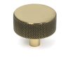 Aged Brass Brompton Cabinet Knob - 38mm (No rose)