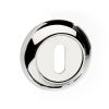 Mediterranean Key Escutcheons on Round "C" Rose - Polished Chrome (Pair)