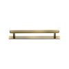 Heritage Brass Cabinet Pull Hexagonal Design with Plate 128mm CTC Antique Brass Finish