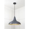 Smooth Brass Frankley Pendant in Slate