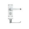 Zoo Hardware Project Victorian flat lever on privacy backplate - 114 x 40mm - Satin Chrome