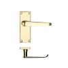 Zoo Hardware Project Victorian flat lever on latch backplate - 114 x 40mm - Electro Brass