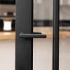 Millhouse Brass Stephenson Lever Door Handle on Concealed Round Rose - Satin Nickel (Pair)