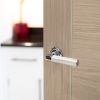 Millhouse Brass Cartwright Knurled Lever Door Handle on Round Rose - Satin Nickel (Pair)