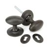 Beeswax Oval Mortice/Rim Knob Set