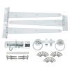 12" 300mm Plain Ring Gate Ironmongery Kit Zinc