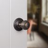 Old English Ripon Door Knob Pack (Latch Set - 4" HD Latch, 4" Slim Knuckle Hinges x2) - Urban Bronze