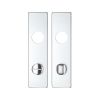 Zoo Hardware Spare Push on Bathroom Backplate for Aluminium including the Turn and release - 78mm Centres - Satin