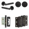Complete Venice Door Handle Pack - Bathroom - Black - By Frelan Hardware - JE-F6B3-MB