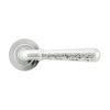 Polished Chrome Hammered Newbury Lever on Rose Set (Plain) - Unsprung