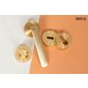 STATUS Carolina Lever Door Handle on Round Rose - Satin Brass