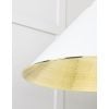 Hammered Brass Hockley Pendant in Flock
