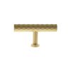 Millhouse Brass Chrysler Diamond T-Bar Cabinet Knob Handle - Satin Brass