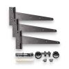 14" 350mm Twist Ring Gate Ironmongery Kit Black