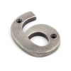 Antique Pewter Numeral 6