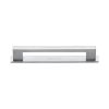 Heritage Brass Cabinet Pull Metro Design with Plate 128mm CTC Satin Chrome Finish