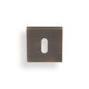 Valli Lock Profile Push-on Square Rosette Escutcheon - Antique Brass