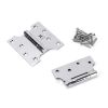 Polished Chrome 4" x 2" x 4" Parliament Hinge (pair) ss