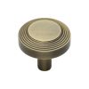 Heritage Brass Cabinet Knob Ridge Design 32mm Antique Brass finishUK Registered Design Number 6194410