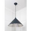 Hammered Nickel Hockley Pendant in Soot