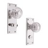 Beehive Knob on Backplate Bathroom Polished Nickel