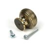 Aged Brass Beehive Cabinet Knob 40mm