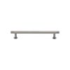 Heritage Brass Cabinet Pull Contour Design with 16mm Rose 128mm CTC Satin Nickel finish