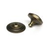 Burnished Brass Art Deco Centre Door Knob