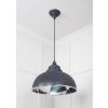 Smooth Nickel Harborne Pendant in Slate