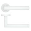 Zoo Hardware Lugano Lever on Round Rose - White