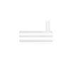 Zoo Hardware Single Coat Hook without Rose - White