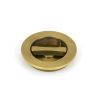 Aged Brass 75mm Plain Round Pull - Privacy Set