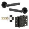 Complete Bari Door Handle Pack - Internal Doors - Black - By Frelan Hardware - JE-D2A-MB