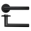 Zoo Hardware Lugano Lever on 4mm Round Slim Sprung Rose - PVD Black